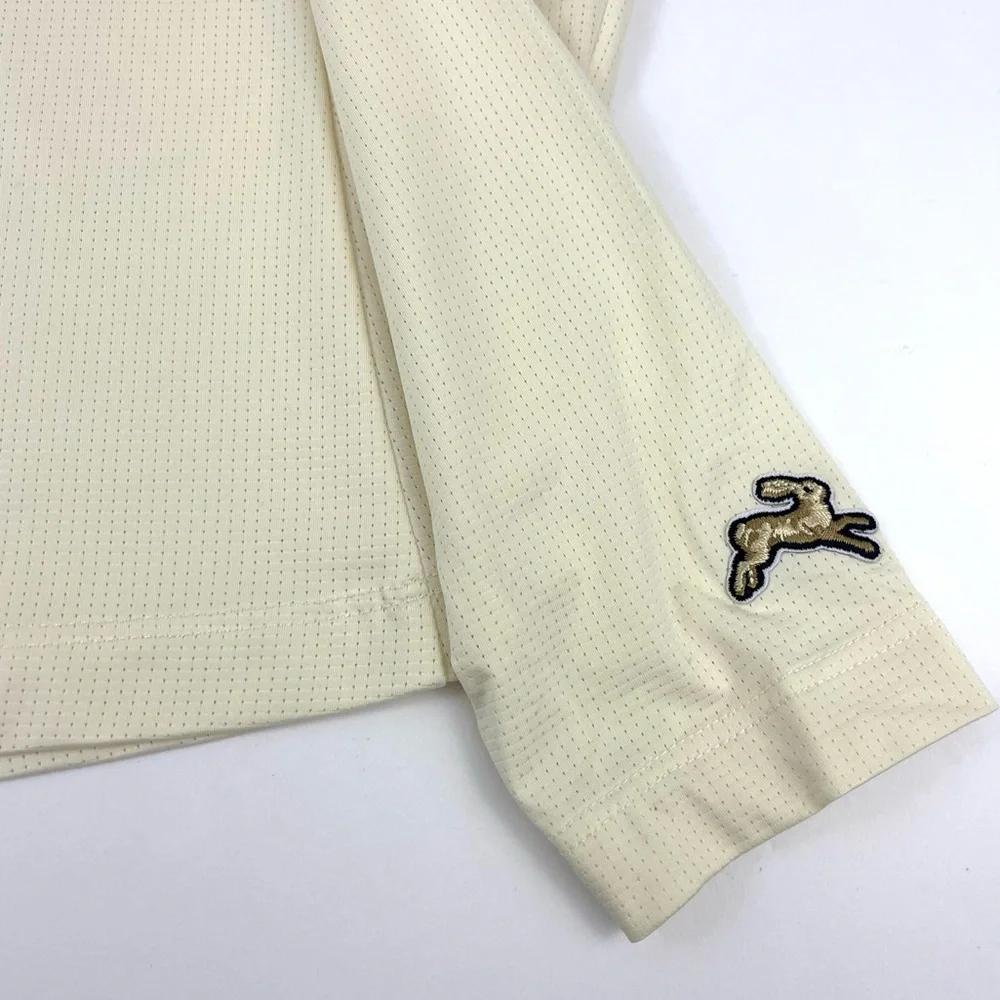 Tracksmith Women's High Stretch Running Long Sleeve Shirt in Cream - Picture 5 of 7